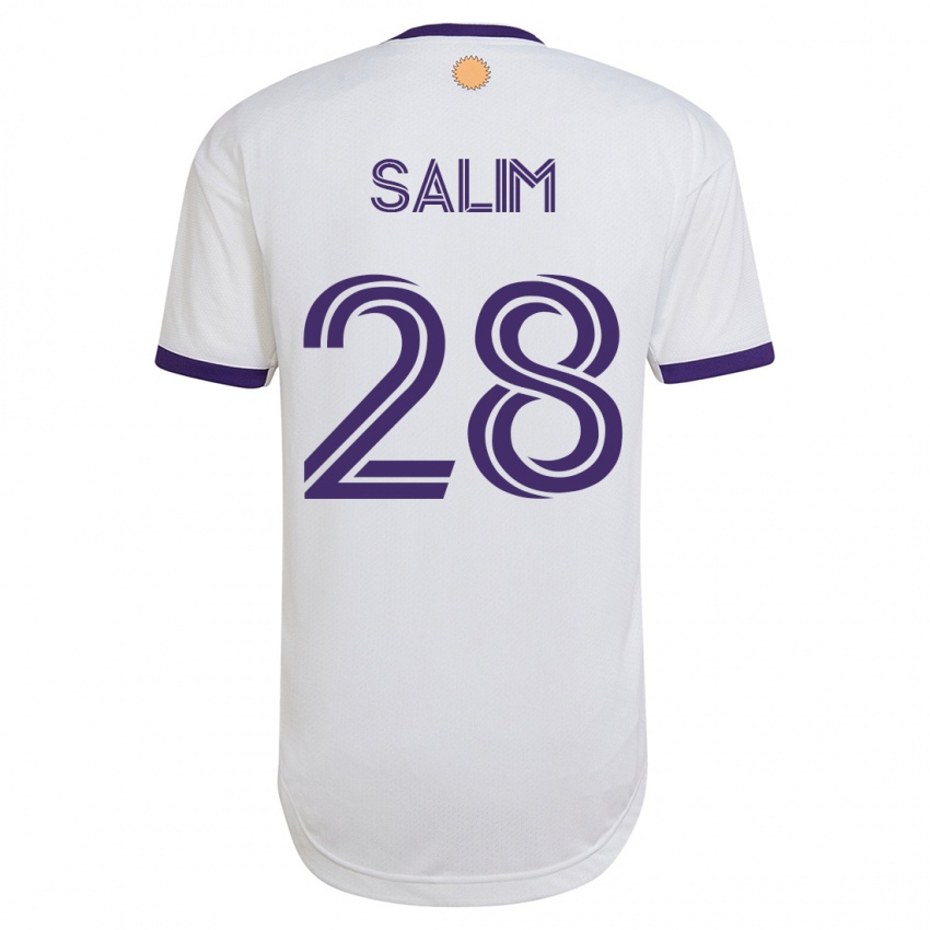 Hombre Camiseta Abdi Salim #28 Blanco 2ª Equipación 2023/24 La Camisa Chile