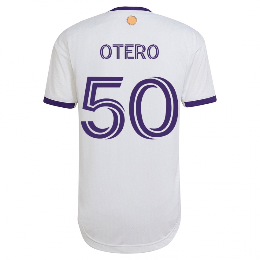 Hombre Camiseta Javier Otero #50 Blanco 2ª Equipación 2023/24 La Camisa Chile