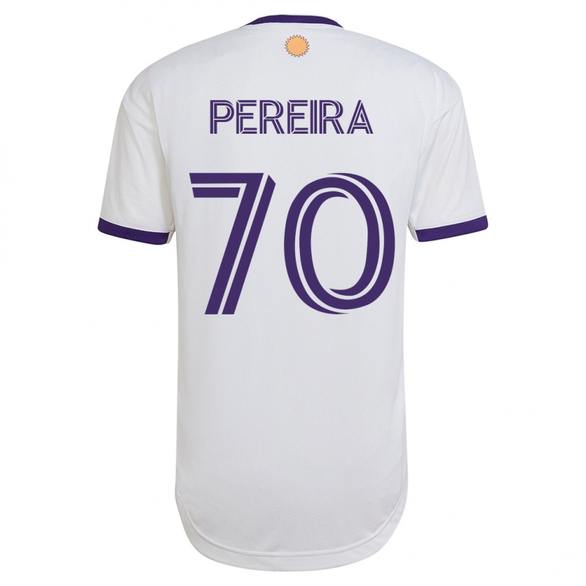 Hombre Camiseta Dominic Pereira #70 Blanco 2ª Equipación 2023/24 La Camisa Chile