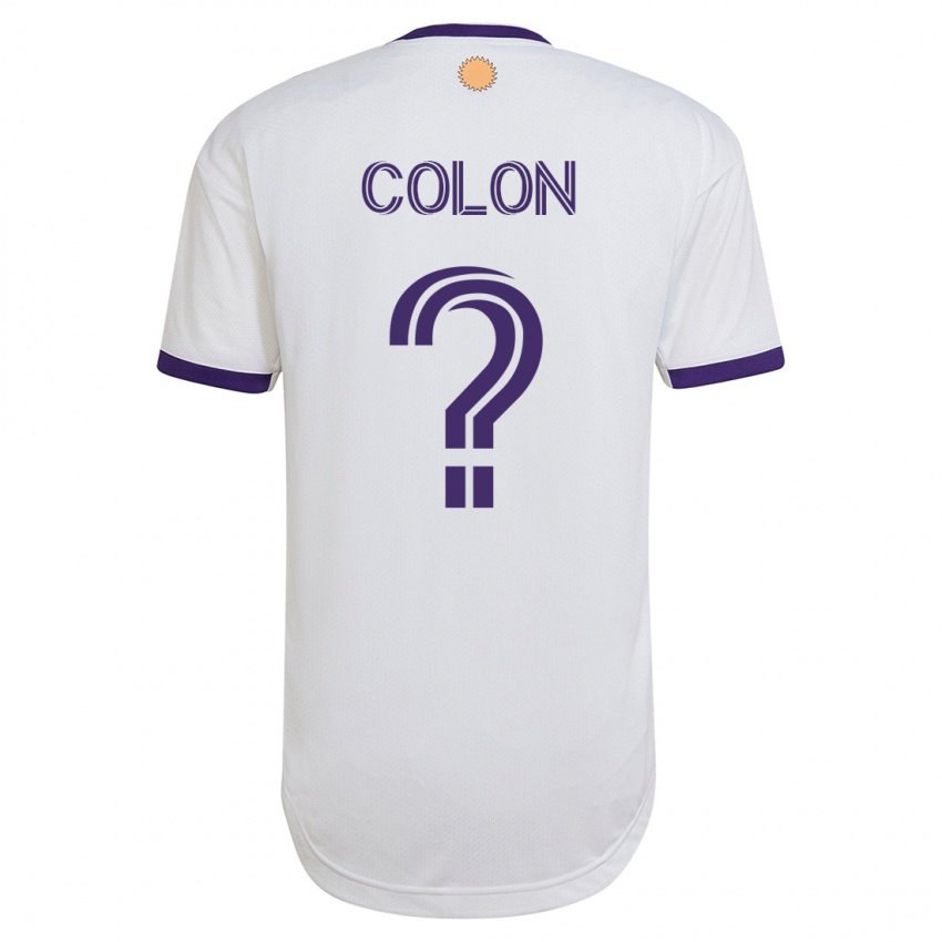 Hombre Camiseta Xzavier Colon #0 Blanco 2ª Equipación 2023/24 La Camisa Chile