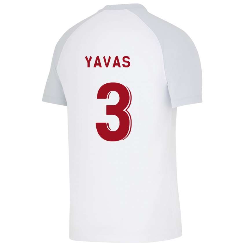 Hombre Camiseta Arda Yavas #3 Blanco 2ª Equipación 2023/24 La Camisa Chile
