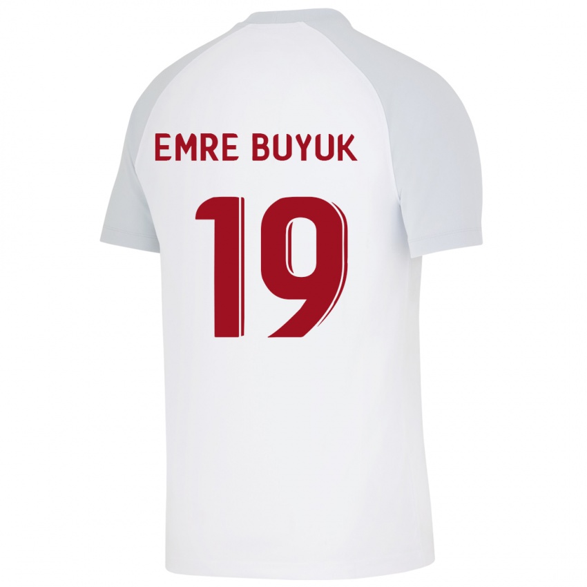 Hombre Camiseta Enes Emre Büyük #19 Blanco 2ª Equipación 2023/24 La Camisa Chile