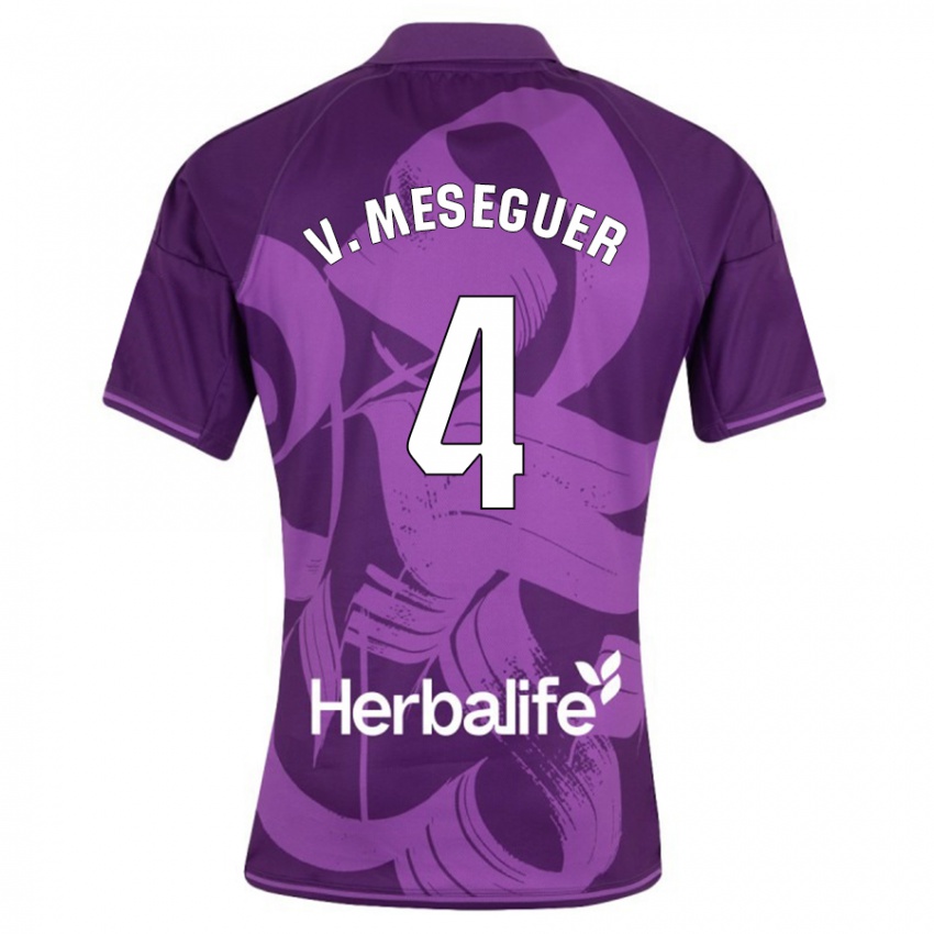 Hombre Camiseta Víctor Meseguer #4 Violeta 2ª Equipación 2023/24 La Camisa Chile