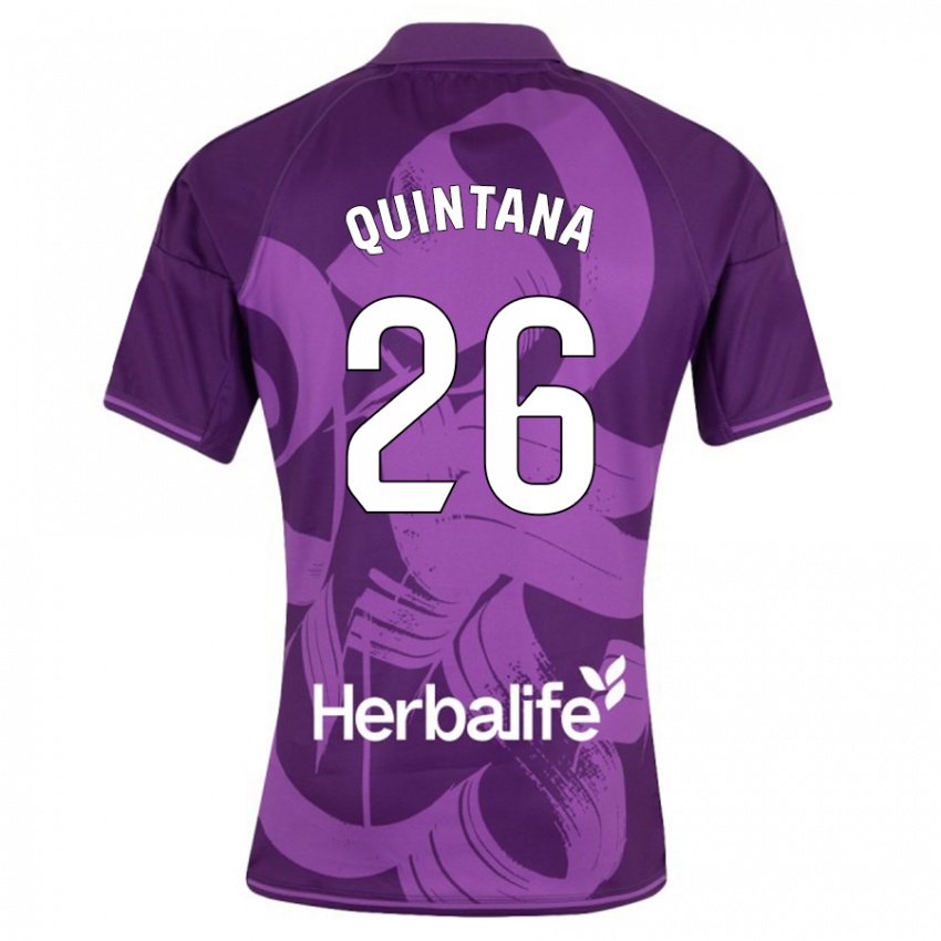 Hombre Camiseta Alberto Quintana #26 Violeta 2ª Equipación 2023/24 La Camisa Chile
