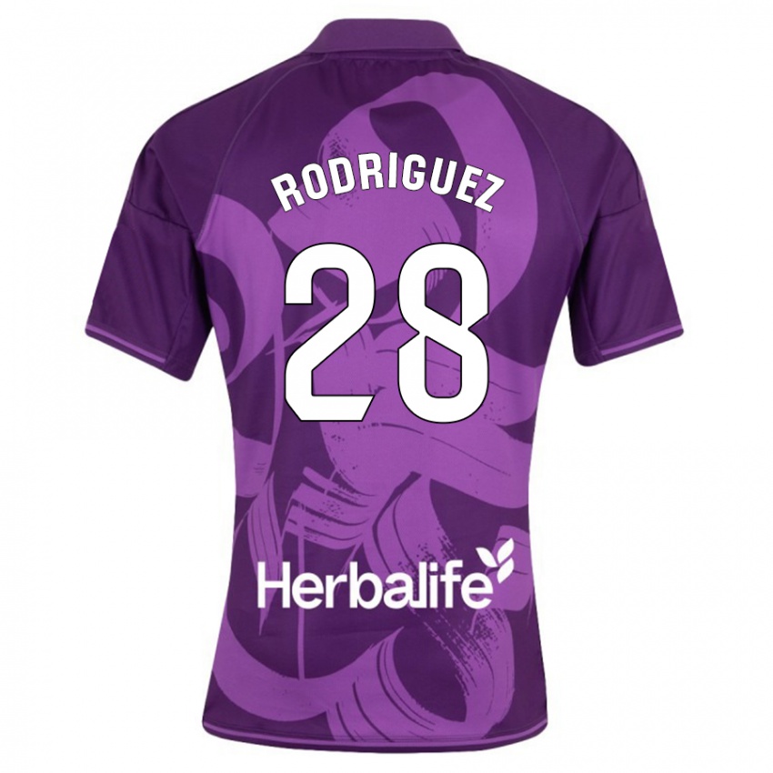 Hombre Camiseta Yago Rodríguez #28 Violeta 2ª Equipación 2023/24 La Camisa Chile