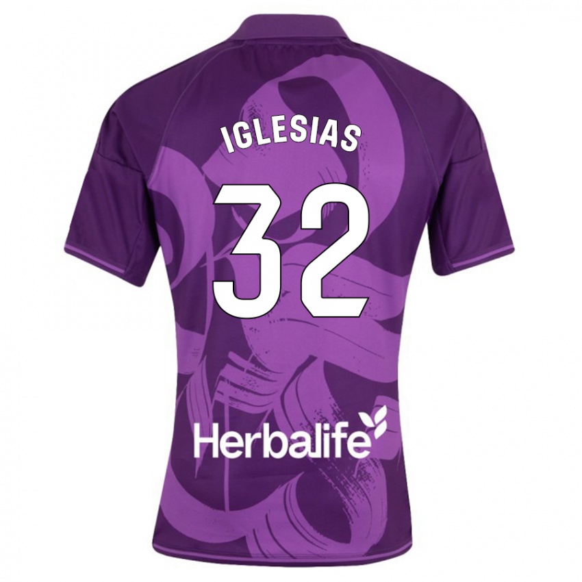Hombre Camiseta Koke Iglesias #32 Violeta 2ª Equipación 2023/24 La Camisa Chile