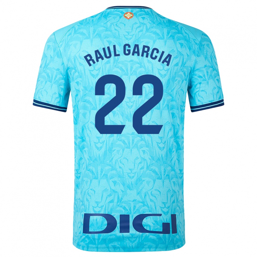 Hombre Camiseta Raul Garcia #22 Cielo Azul 2ª Equipación 2023/24 La Camisa Chile