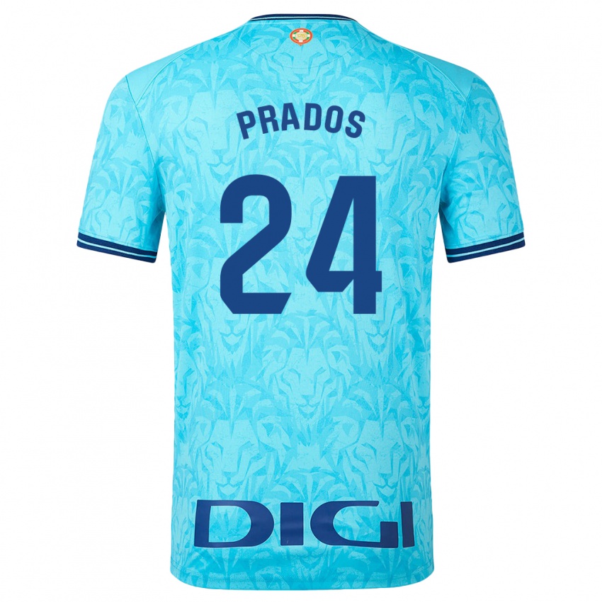 Hombre Camiseta Benat Prados #24 Cielo Azul 2ª Equipación 2023/24 La Camisa Chile