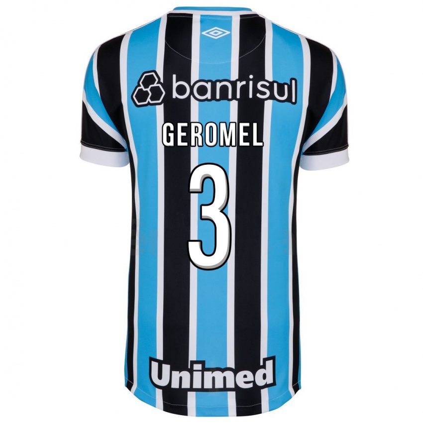 Mujer Camiseta Pedro Geromel #3 Azul 1ª Equipación 2023/24 La Camisa Chile