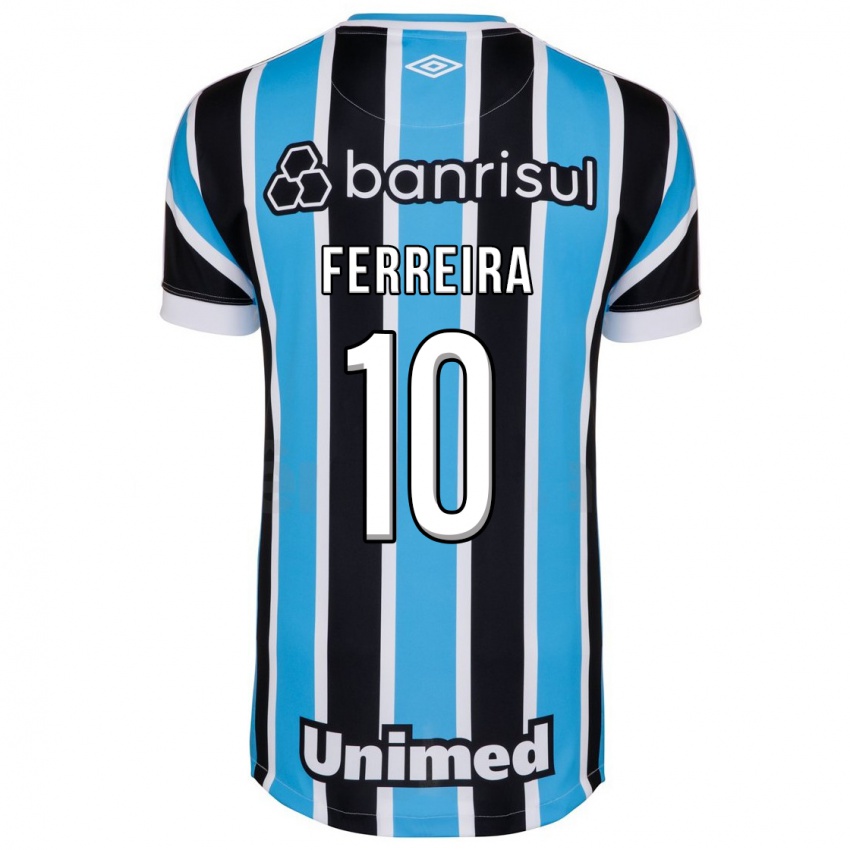 Mujer Camiseta Ferreira #10 Azul 1ª Equipación 2023/24 La Camisa Chile