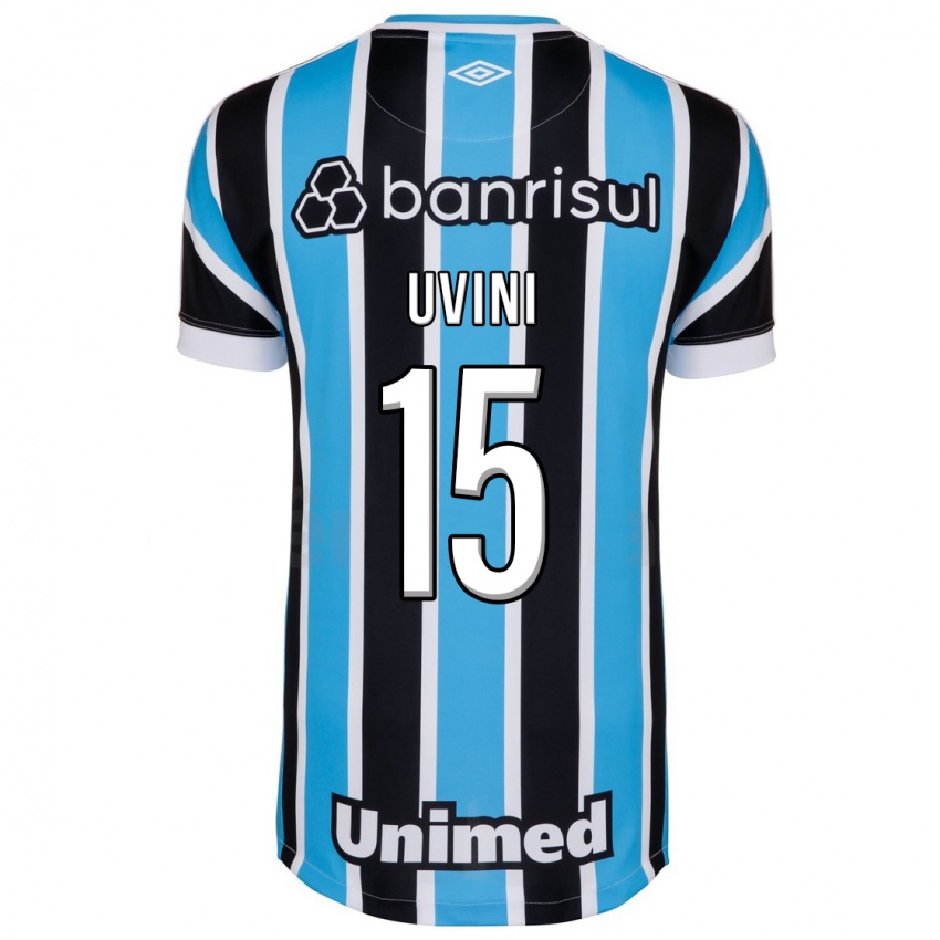 Mujer Camiseta Bruno Uvini #15 Azul 1ª Equipación 2023/24 La Camisa Chile