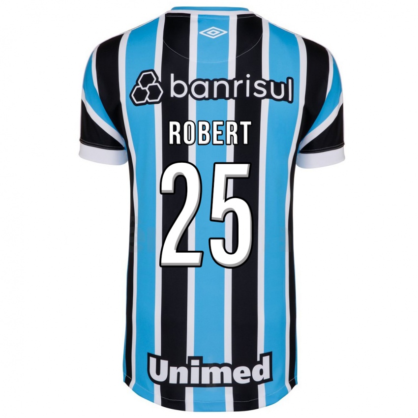 Mujer Camiseta Jhonata Robert #25 Azul 1ª Equipación 2023/24 La Camisa Chile
