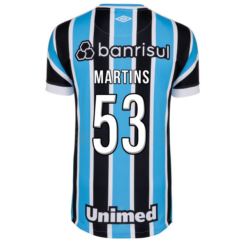 Mujer Camiseta Gustavo Martins #53 Azul 1ª Equipación 2023/24 La Camisa Chile