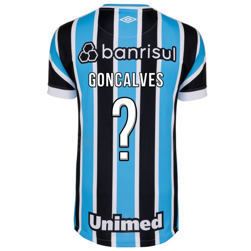Mujer Camiseta Matheus Gonçalves #0 Azul 1ª Equipación 2023/24 La Camisa Chile