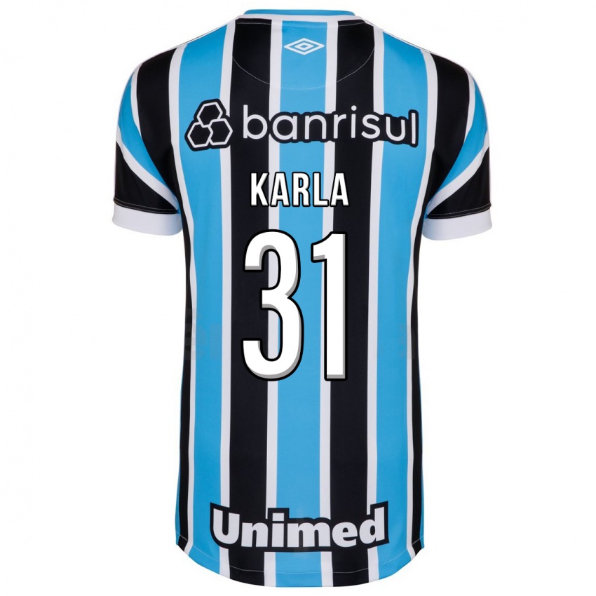 Mujer Camiseta Emmily Karla #31 Azul 1ª Equipación 2023/24 La Camisa Chile