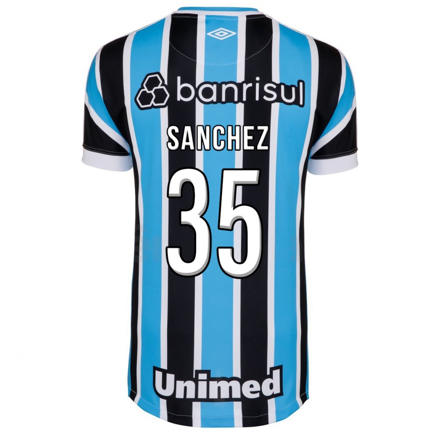 Mujer Camiseta Lari Sanchez #35 Azul 1ª Equipación 2023/24 La Camisa Chile