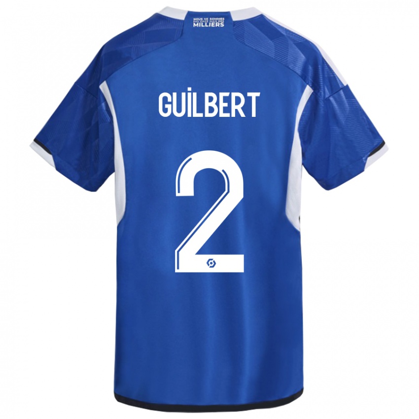 Mujer Camiseta Frederic Guilbert #2 Azul 1ª Equipación 2023/24 La Camisa Chile