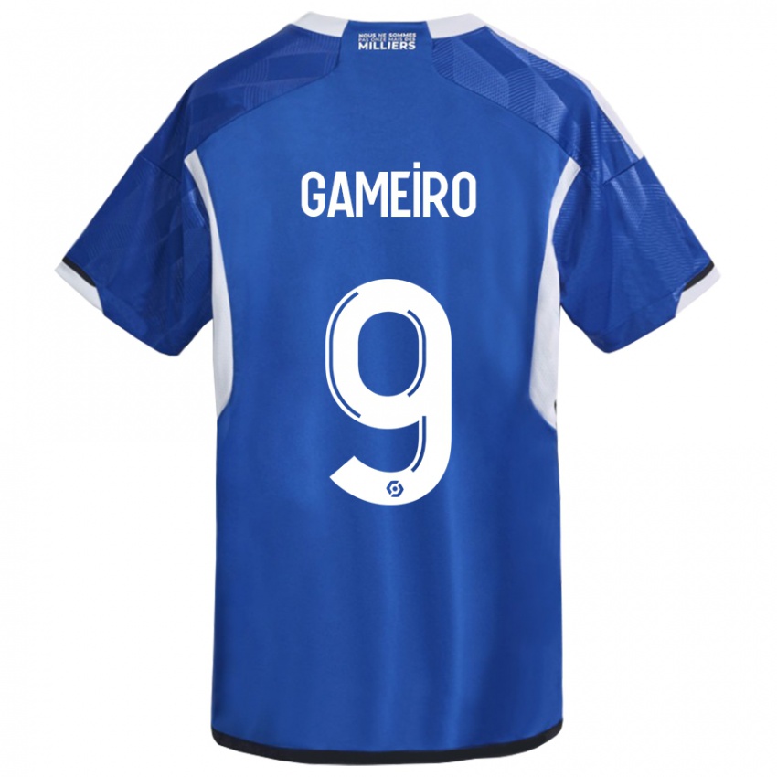 Mujer Camiseta Kévin Gameiro #9 Azul 1ª Equipación 2023/24 La Camisa Chile