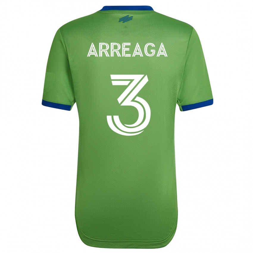 Mujer Camiseta Xavier Arreaga #3 Verde 1ª Equipación 2023/24 La Camisa Chile
