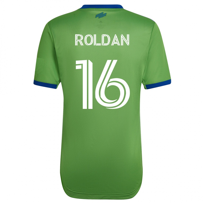 Mujer Camiseta Álex Roldán #16 Verde 1ª Equipación 2023/24 La Camisa Chile