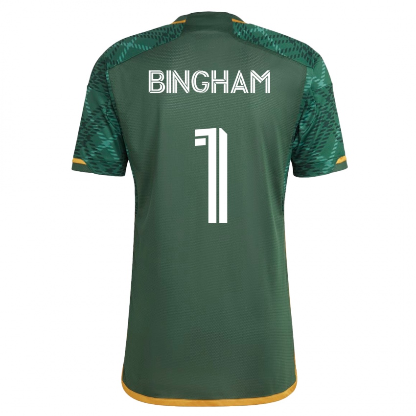 Mujer Camiseta David Bingham #1 Verde 1ª Equipación 2023/24 La Camisa Chile