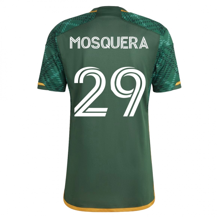 Mujer Camiseta Juan David Mosquera #29 Verde 1ª Equipación 2023/24 La Camisa Chile