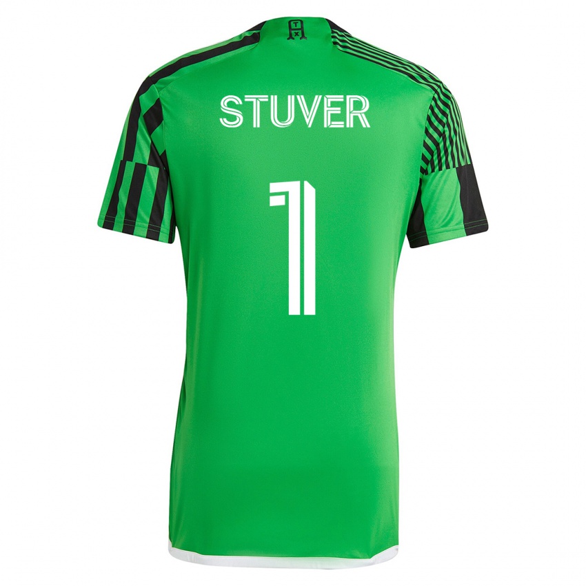 Mujer Camiseta Brad Stuver #1 Verde Negro 1ª Equipación 2023/24 La Camisa Chile