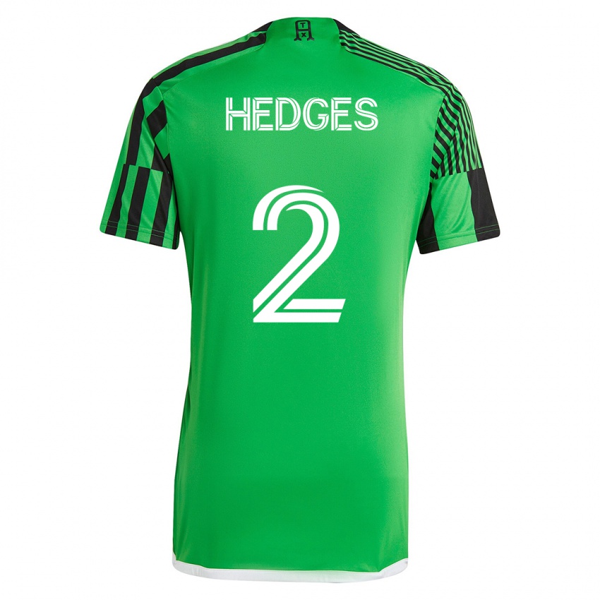 Mujer Camiseta Matt Hedges #2 Verde Negro 1ª Equipación 2023/24 La Camisa Chile