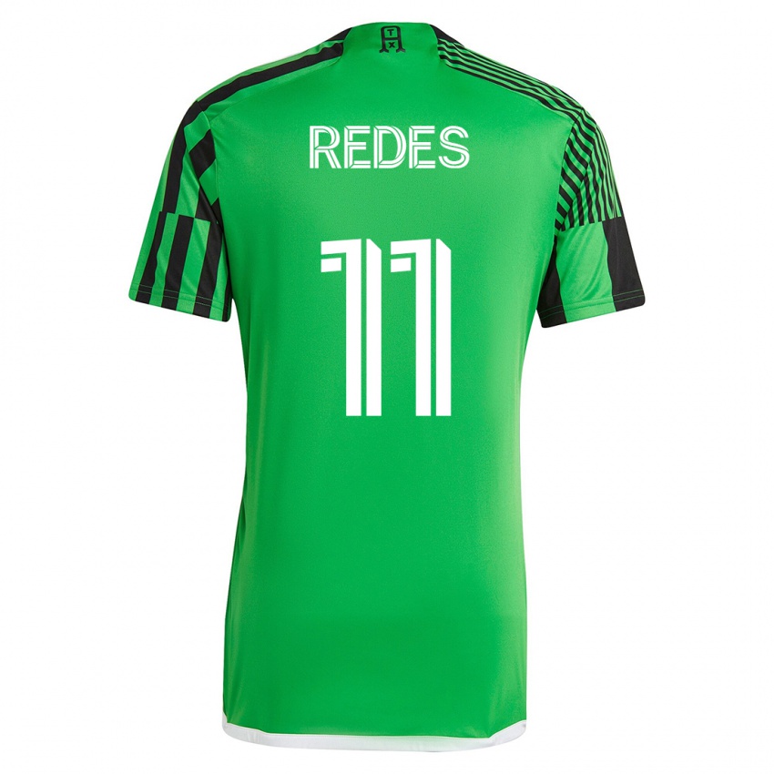 Mujer Camiseta Rodney Redes #11 Verde Negro 1ª Equipación 2023/24 La Camisa Chile