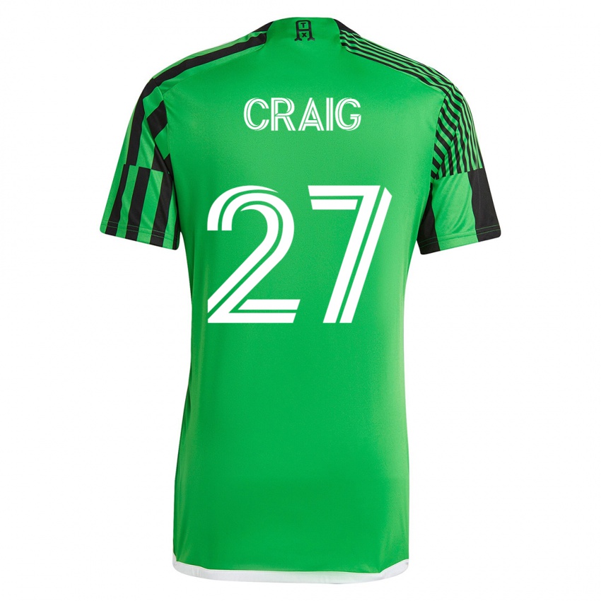 Mujer Camiseta Brandan Craig #27 Verde Negro 1ª Equipación 2023/24 La Camisa Chile