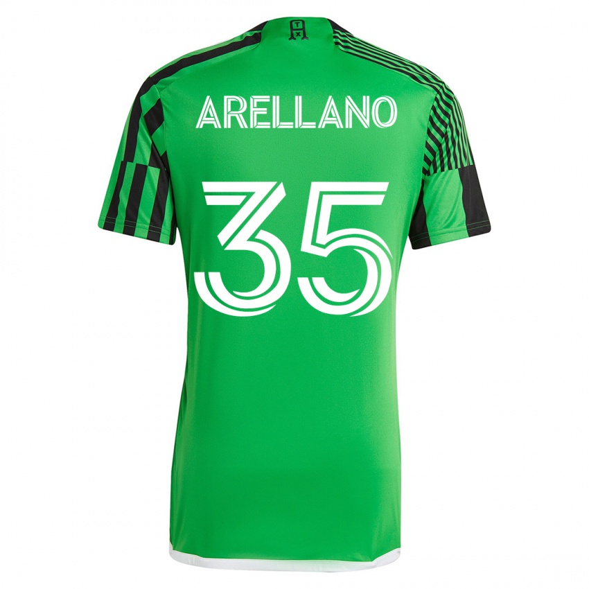 Mujer Camiseta Bryan Arellano #35 Verde Negro 1ª Equipación 2023/24 La Camisa Chile