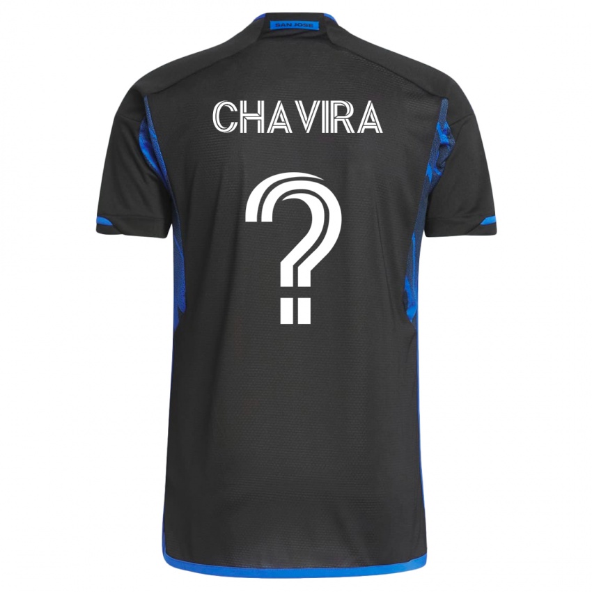 Mujer Camiseta Scott Chavira #0 Azul Negro 1ª Equipación 2023/24 La Camisa Chile