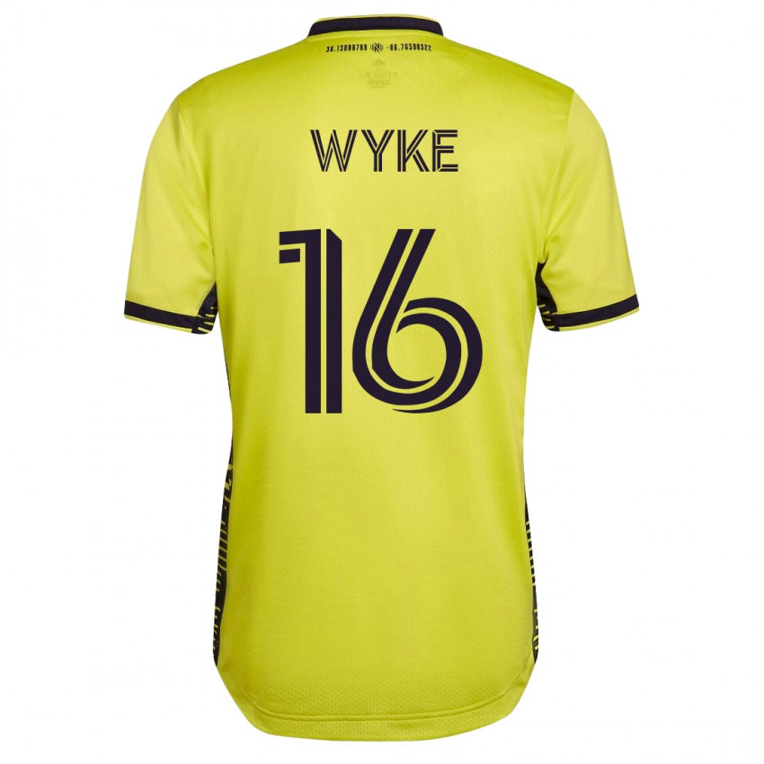 Mujer Camiseta Laurence Wyke #16 Amarillo 1ª Equipación 2023/24 La Camisa Chile