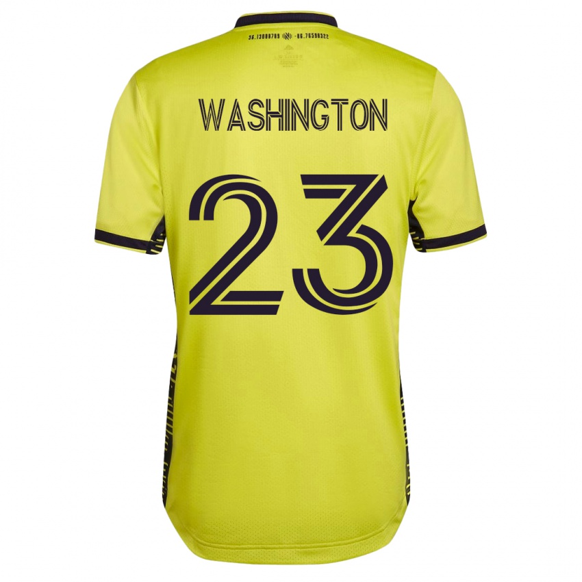 Mujer Camiseta Taylor Washington #23 Amarillo 1ª Equipación 2023/24 La Camisa Chile
