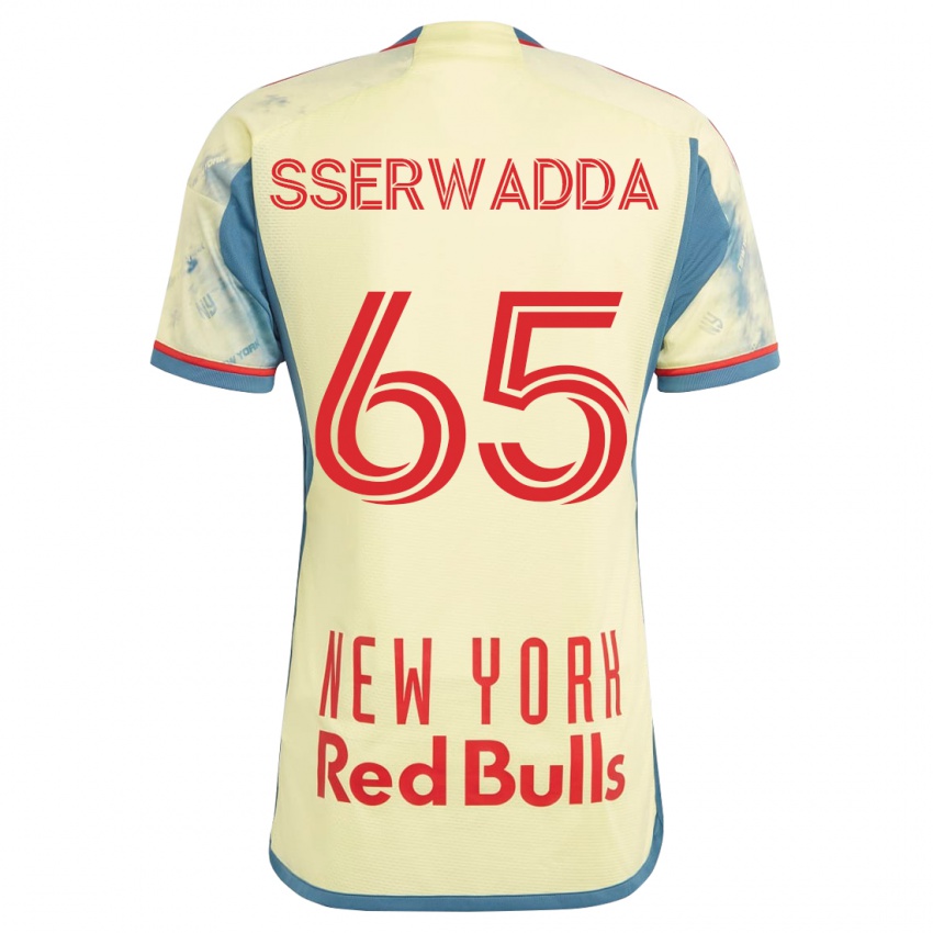 Mujer Camiseta Steven Sserwadda #65 Amarillo 1ª Equipación 2023/24 La Camisa Chile