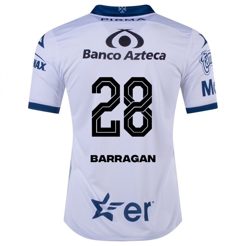 Mujer Camiseta Martín Barragán #28 Blanco 1ª Equipación 2023/24 La Camisa Chile