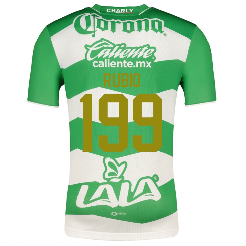Mujer Camiseta Ronaldo Rubio #199 Verde 1ª Equipación 2023/24 La Camisa Chile