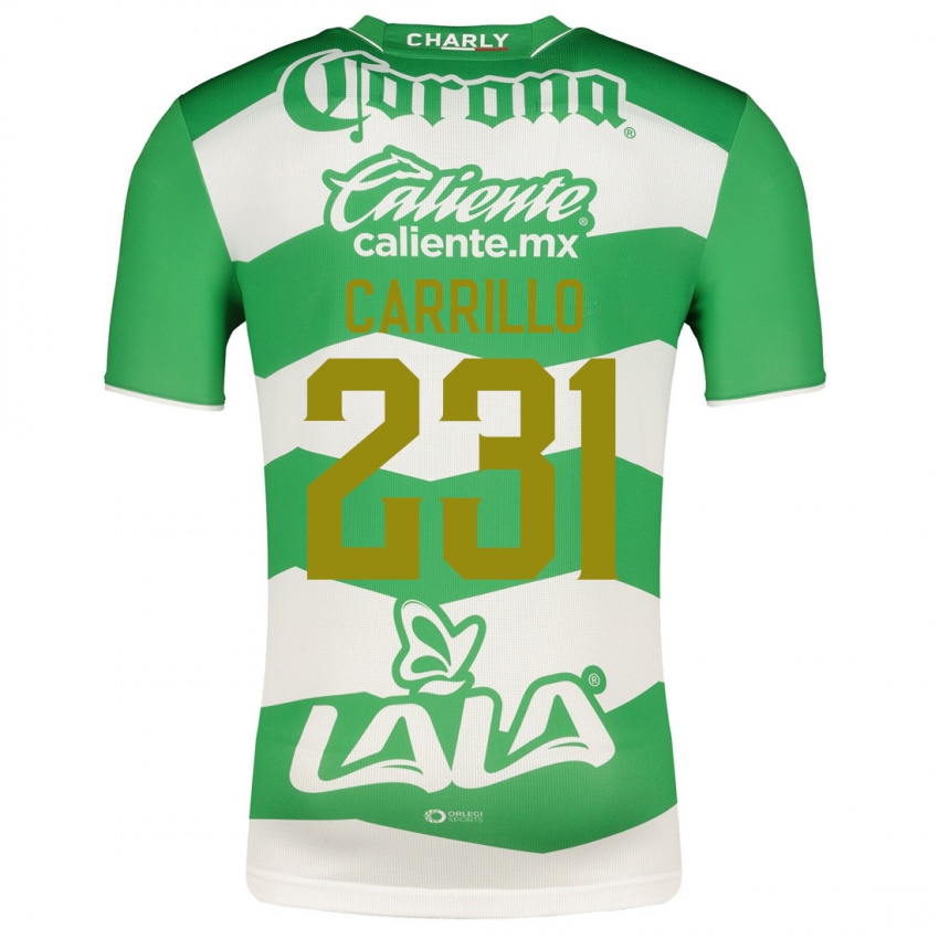 Mujer Camiseta Ángel Carrillo #231 Verde 1ª Equipación 2023/24 La Camisa Chile