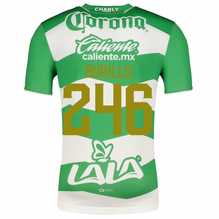 Mujer Camiseta Juan Burillo #246 Verde 1ª Equipación 2023/24 La Camisa Chile