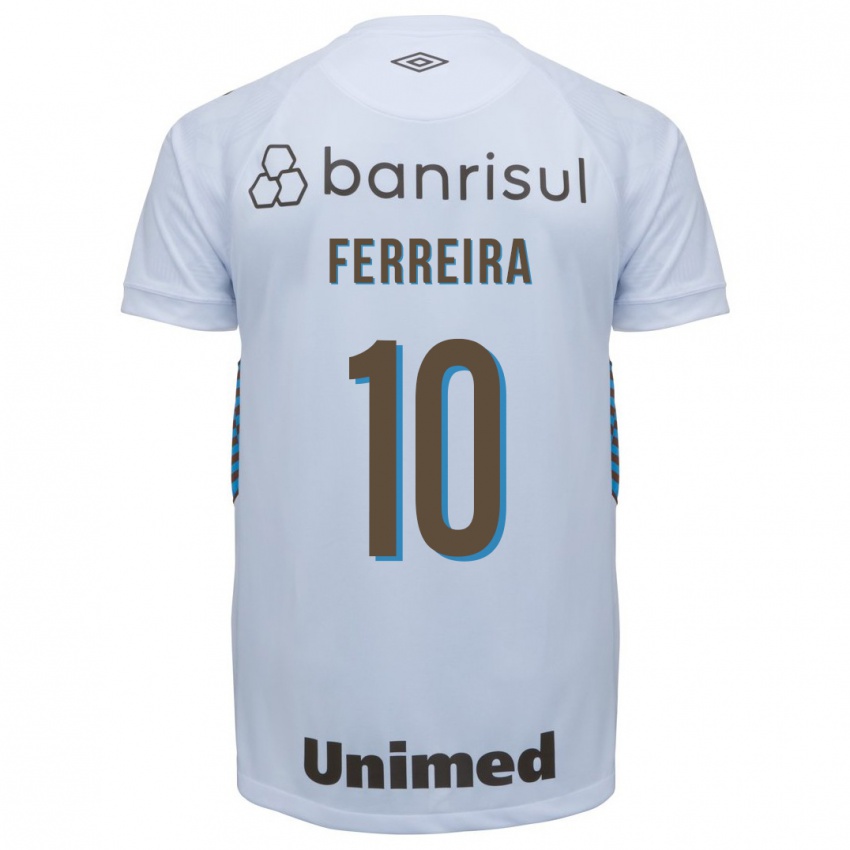 Mujer Camiseta Ferreira #10 Blanco 2ª Equipación 2023/24 La Camisa Chile