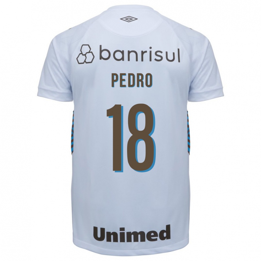 Mujer Camiseta João Pedro #18 Blanco 2ª Equipación 2023/24 La Camisa Chile