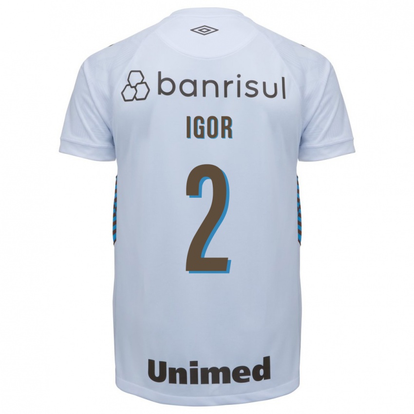 Mujer Camiseta Igor #2 Blanco 2ª Equipación 2023/24 La Camisa Chile