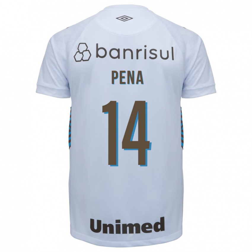 Mujer Camiseta Jessica Peña #14 Blanco 2ª Equipación 2023/24 La Camisa Chile