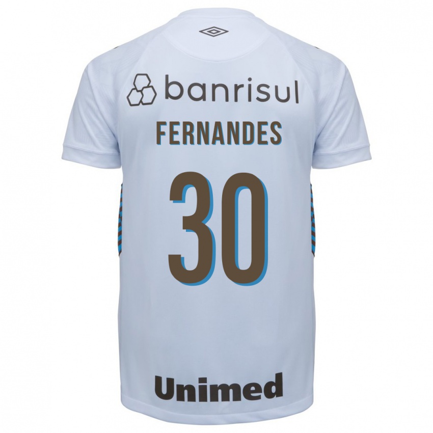 Mujer Camiseta Raquel Fernandes #30 Blanco 2ª Equipación 2023/24 La Camisa Chile