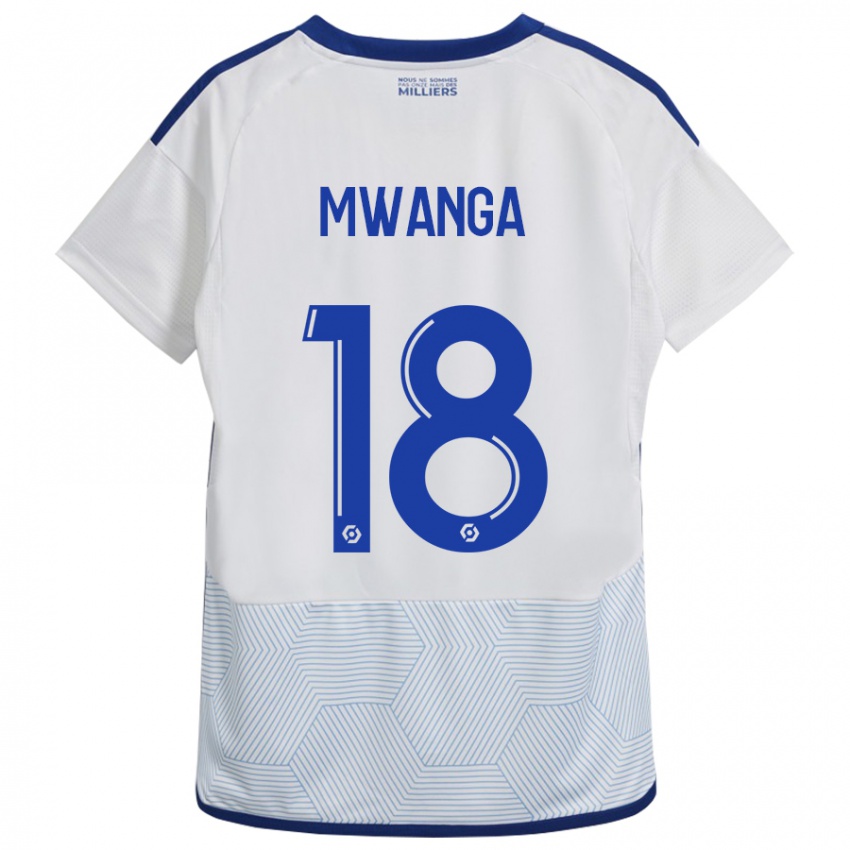 Mujer Camiseta Junior Mwanga #18 Blanco 2ª Equipación 2023/24 La Camisa Chile