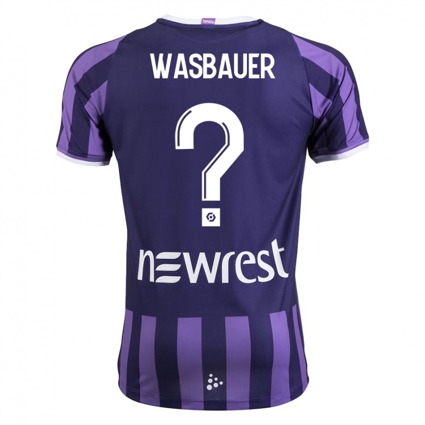 Mujer Camiseta Nicolas Wasbauer #0 Morado 2ª Equipación 2023/24 La Camisa Chile