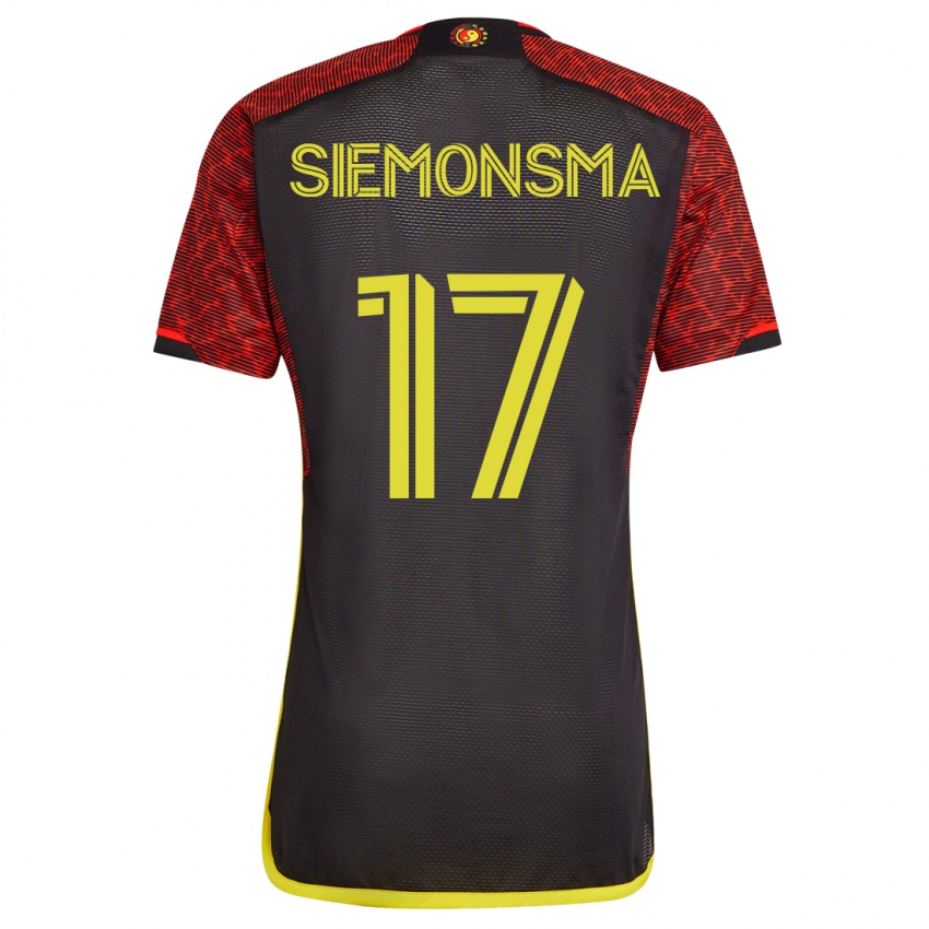 Mujer Camiseta Sianna Siemonsma #17 Naranja 2ª Equipación 2023/24 La Camisa Chile
