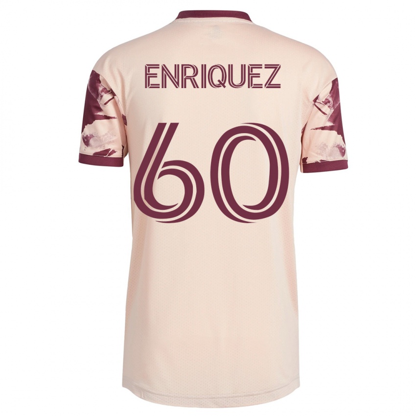 Mujer Camiseta Victor Enriquez #60 Blanquecino 2ª Equipación 2023/24 La Camisa Chile
