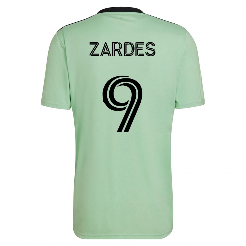 Mujer Camiseta Gyasi Zardes #9 Verde Claro 2ª Equipación 2023/24 La Camisa Chile