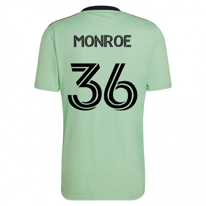 Mujer Camiseta Greg Monroe #36 Verde Claro 2ª Equipación 2023/24 La Camisa Chile